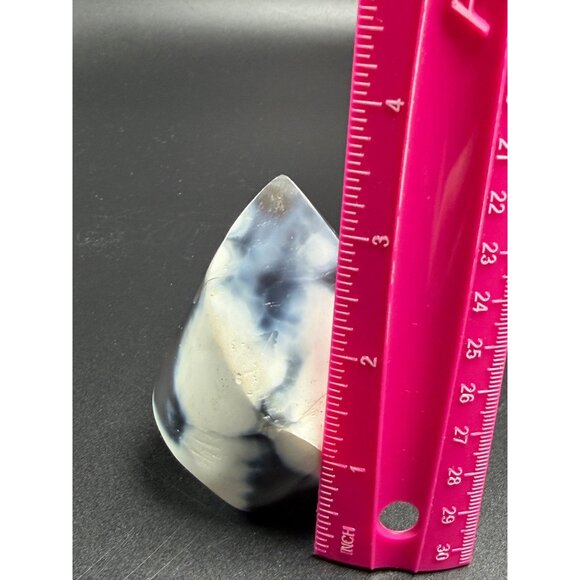 Natural Orca Agate Flame 3.25" 268g Healing Crystal Stone Blue White - Picture 9 of 12